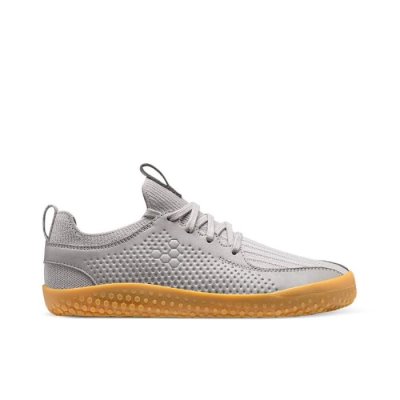 Vivobarefoot Juniors' Primus Knit II School Shoes - Grey USA [CQR194653]